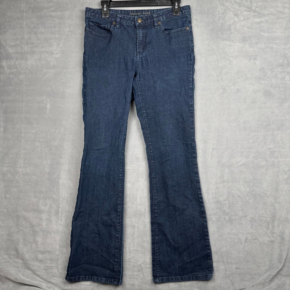 Michael Kors Womens Indigo Blue Bootcut Flare Stretch‎ Denim Jeans Size 6